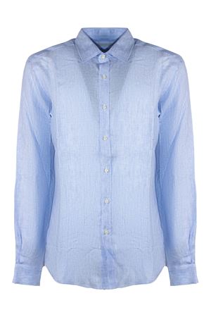 Light blue linen shirt 120% LINO | 33AL2M19O6000G437710106